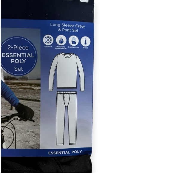 NEW Cuddl Duds Boys Black 2-pc Warm Base Layers Crew /Pant - Picture 5 of 7